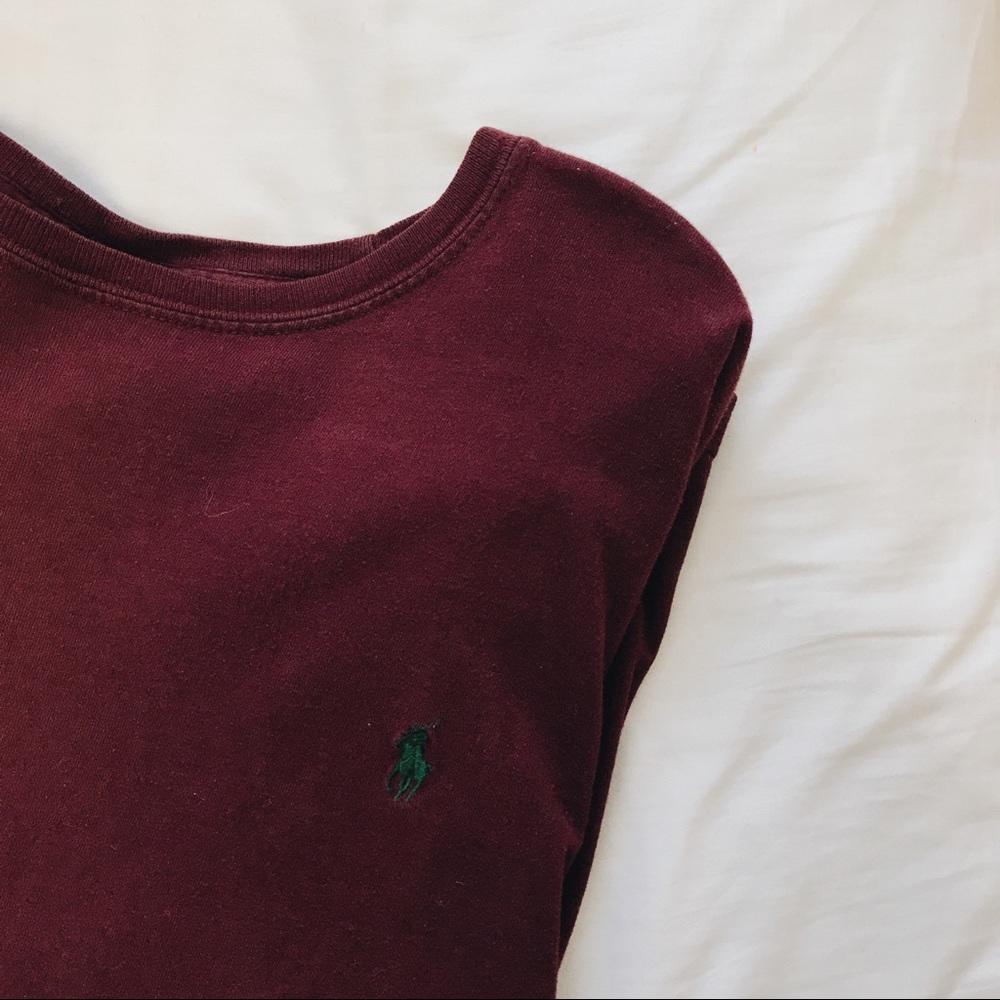 MAROON LONG SLEEVE POLO SHIRT ❤️✨
